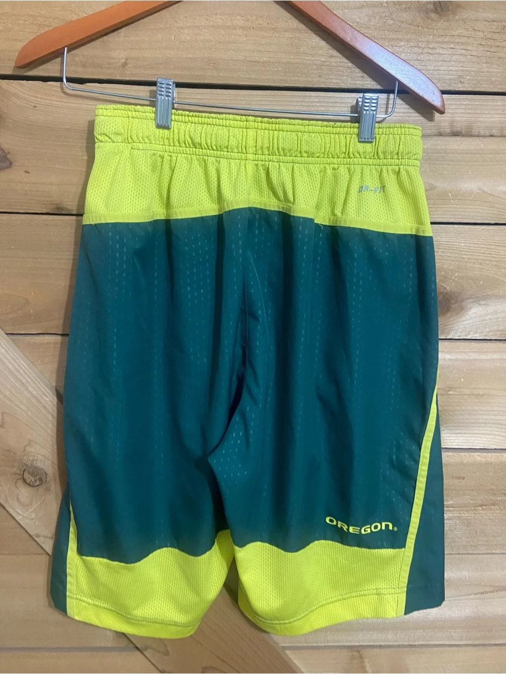 Nike Green & Yellow Oregon Ducks Athletic Shorts